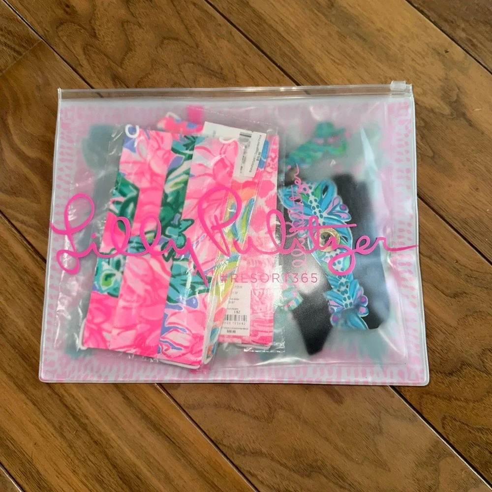 Lilly Pulitzer Vibrant Reusable Face Mask Bundle with Breathable Fabric